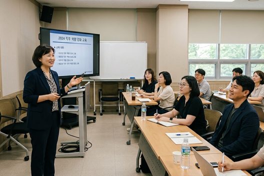 관광 안내사 역량강화 교육 강의 (2021) — AI 이미지